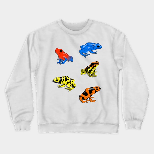 colorful poison frogs Crewneck Sweatshirt by B0red